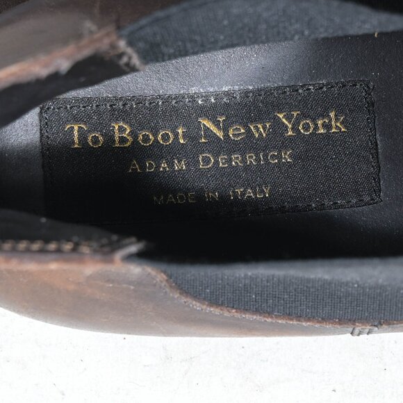 To Boot New York Short Chelsea Boots in Burnished Brown - Picture 6 of 8